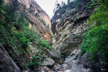 Fototapeta na wymiar Karadakh gorge is a unique creation of nature in Dagestan