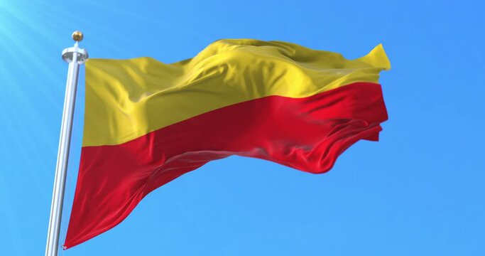 Lodz City Flag, Poland. Loop