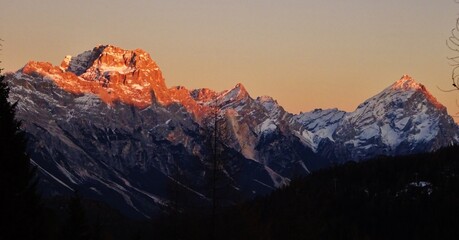 Enrosadira sul Sorapiss