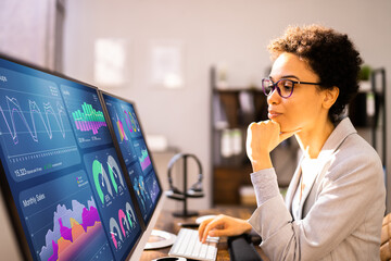 African American Business Data Analyst Woman