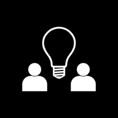 Innovation icon isolated on dark background