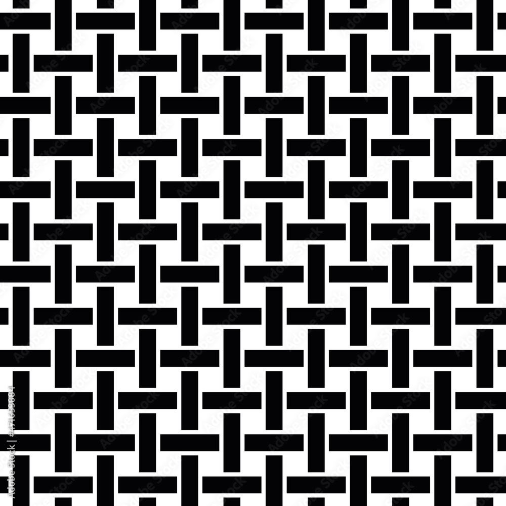 Wall mural black woven textile seamless pattern