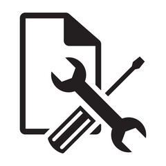 Concept of customer service and support guides for solving standard questions. Simple icon isolated on white background.