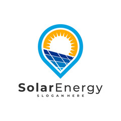 Point Solar logo vector template, Creative Solar panel energy logo design concepts