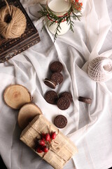 still life with bread and milk