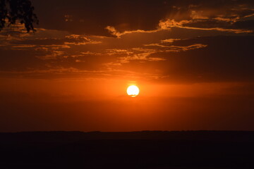 sunset in the mountains