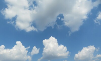 Beautiful cloudscape in blue sky background 