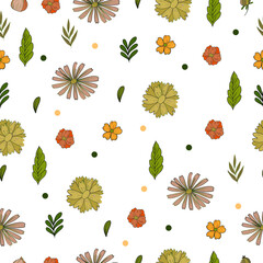 Flower vector illustration seamless pattern 
