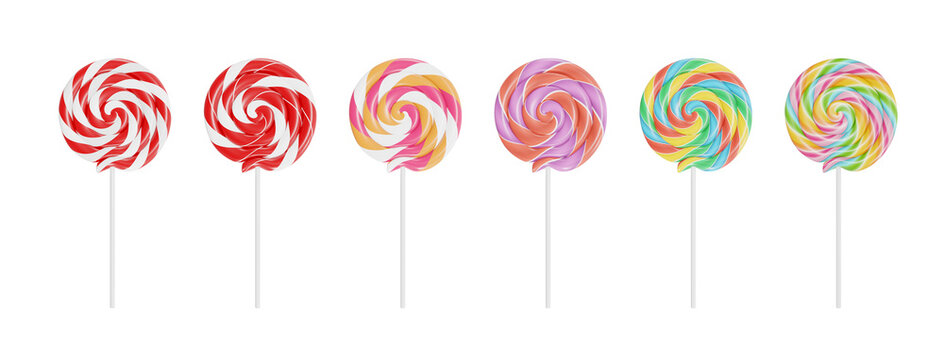 Swirl Lollipop  isolated on white background