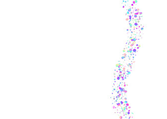 Birthday Glitter. Flying Foil. Digital Art. Neon Background. Blue Laser Tinsel. Holographic Sparkles. Shiny Colorful Serpentine. Disco Flyer. Pink Birthday Glitter