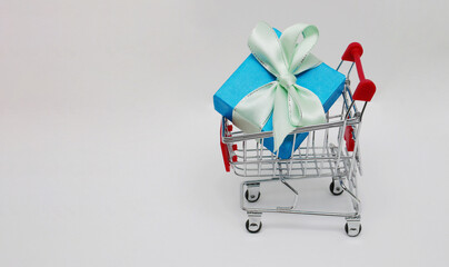 Still life with a small cart and parcels.