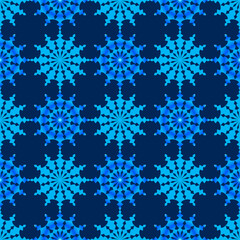 Fototapeta na wymiar Seamless pattern for New Year. Winter background with snowflakes