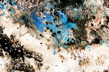 Marble. Liquid paints. Grunge texture. Abstract painting. Modern art.