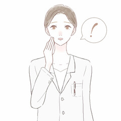 驚いている女性医師