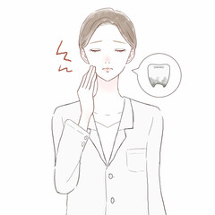 虫歯に悩む女性医師