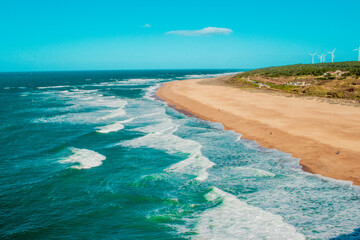 Rough Atlantic Ocean Waves Breaking