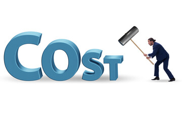 Cost optimisation concept with falling costs