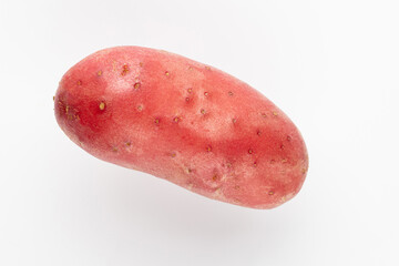 Red potato isolated on white background.