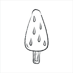 ice cream doodle, hand drawn vector