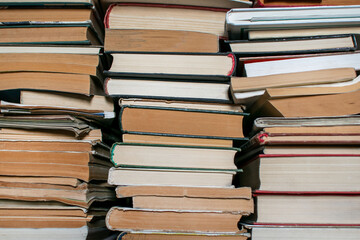 Blurry image of old books