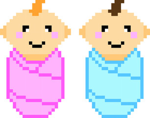 Obraz premium baby pixel art Vector illustration or background.