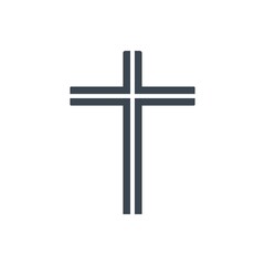 Holly cross icon ( vector illustration )