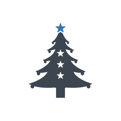 Christmas tree icon ( vector illustration )