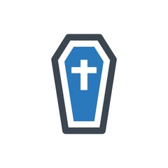 Obraz premium Coffin icon ( vector illustration )