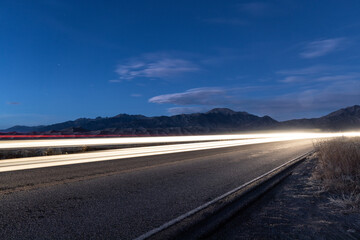 Great Sand Dunes with Streak of light 
