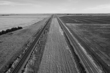Country road and rain Tracks 