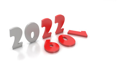 New Year 2022 Creative Design Concept - 3D Rendered Image	
