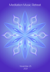 Vibrant cover design with abstract gradient mandala