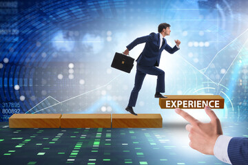 Experience business concept with businessman