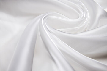 Plakat Background, texture. Template. Silk fabric, pearl organza, milk color.