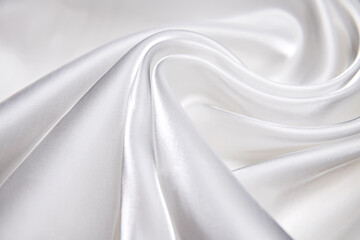 Background, texture. Template. Silk fabric, pearl organza, milk color.