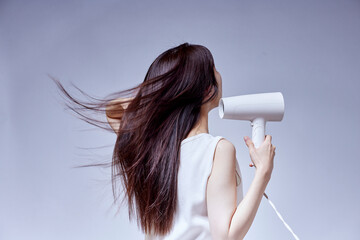 若い日本人女性の髪の毛イメージ - obrazy, fototapety, plakaty
