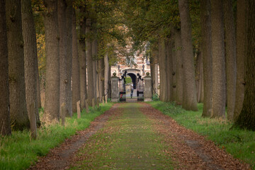 Castle gate and forest in Heeswijk the Netherlands