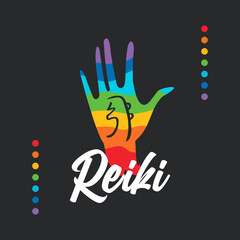 Reiki symbol. The word Reiki is made up of two Japanese words, Rei means 'Universal' - Ki means 'life force energy'.