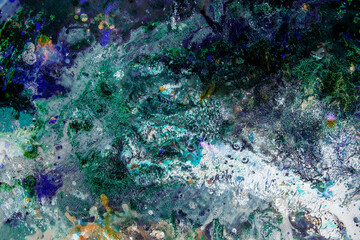 Naklejka na ściany i meble Marble. Liquid paints. Grunge texture. Abstract painting. Modern art.