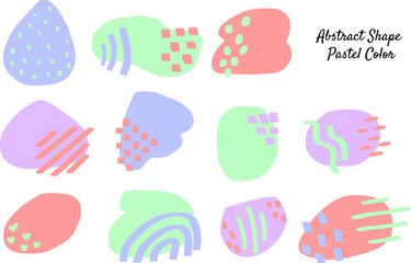 abstract shape paste color