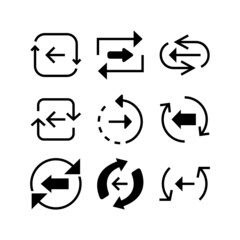 Back To Sync icon set isolated on white background