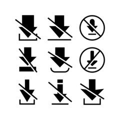 Disable Download icon set isolated on white background