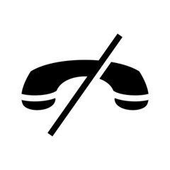 Disable Phone icon isolated on white background