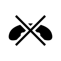 Disable Phone icon isolated on white background