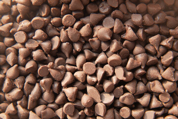 detail shot of Chocolate chips in a bowl 