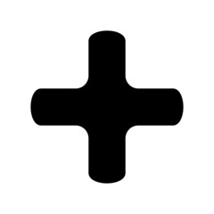 Obraz premium Plus icon isolated on white background