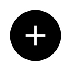 Fototapeta premium Plus icon isolated on white background