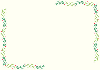 Merry Christmas wallpaper. free space for text. Holly leaf frame.  Christmas frame wallpaper.