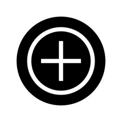 Plus icon isolated on white background
