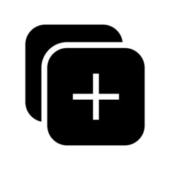 Plus icon isolated on white background